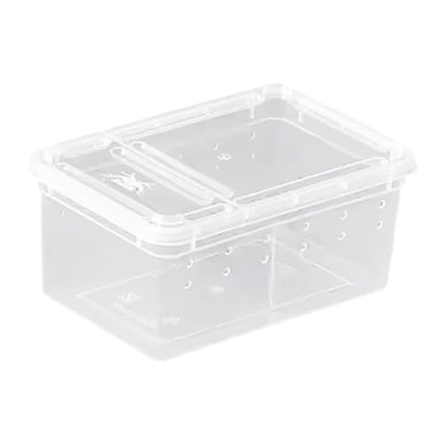 Reptile Breeding Box Clear Terrarium Habitat Portable Cage Transparent Container PP Material Ventilation Suitable for Reptile Hatching Transp, Style A - size: Style A