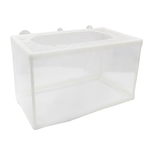 Hordion 2 Pack Mesh Aquarium Breeder Box, Fish Tank Breeder Net Fry Hatchery Incubator Mesh with Suction Cups for Newborn Small Fish, Large Size