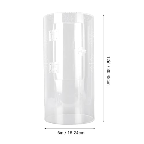 Haofy Acrylic Reptile Enclosure 6x6x12 Inch Front Opening with Cross Ventilation Terrarium for Jumping Spiders Tarantulas Small Lizards in Small Apartments Home Office Educational