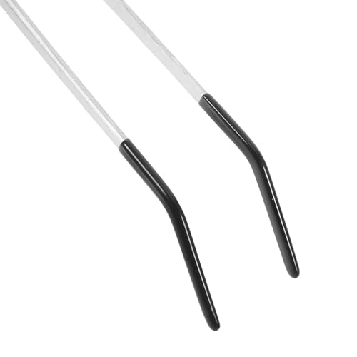 SUPVOX 2pcs Reptile Feeding Tongs with Rubber Tips: Stainless Steel Curved Long Tweezers Terrarium Supplies - for Aquarium Snake Tank Accessories