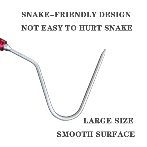 48'' Carbon Snake Hook Catcher Stick Tongs Grabber Reptile Pick-up Handling Tools, for Catching,Moving Snakes(2 Pack 2025 New Launch