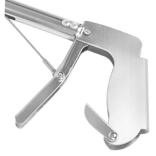 Foldable Stainless Steel Snake Clamp with Lock Precision Long Reach Reptile Grabber for Safe Outdoor Handling Efficient Capture Tool for Snakes Eels and Farm Protection