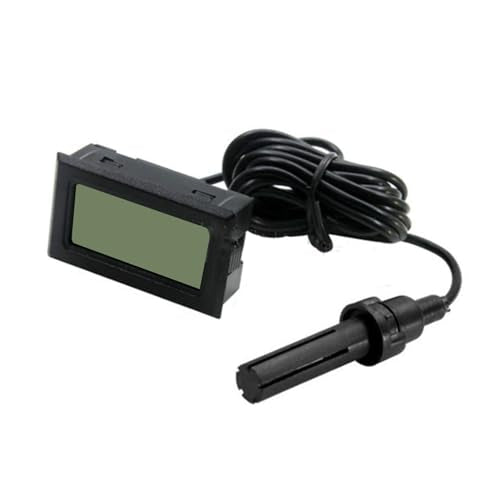 SIXRUN Mini Temperature Humidity Monitor Digital Thermometer Hygrometer with Probe and Backlight LCD Display for Incubator Reptile Plant Terrarium Indoor