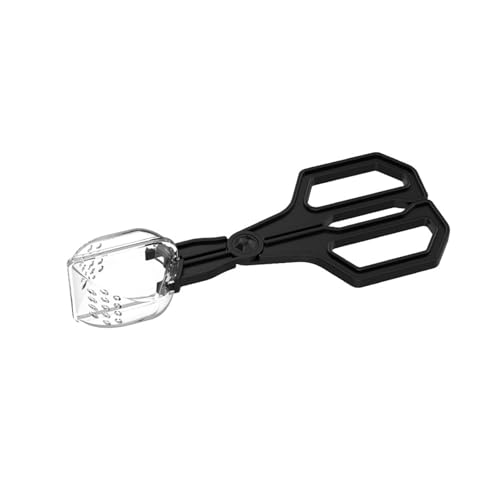 Clear Reptiles Feeding Tongs Gentle Creature Catcher Tool with Ergonomic Grip for Safe Handling Easy - color: Black,c