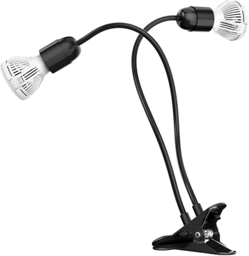SANSI LED Grow Lights for Indoor Plants, 300W Full Spectrum Gooseneck Clamp Grow Lamp, 20W Power Plant Light with High PPFD for Seeding, Lifetime Free Bulb Replacement Plant Lights for Indoor, 2 Head - size: 2 Head 1 Pack