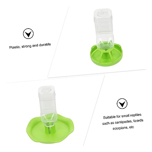 POPETPOP 2-Pack Reptile Water Food Feeders Fence Plastic Turtle Lizard Drinking Bowls Crawling PET Supplies