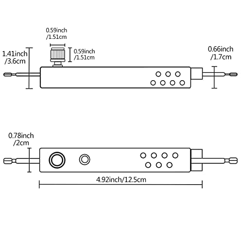 Zing Ear ZE-02 Rotary Dimmer Switch for Floor Torchiere Lamps, Halogen Lamps, Incandescent Lamps,500WMax. 120VAC Knob Switch Replacement Kit-Black - size: Paper shell