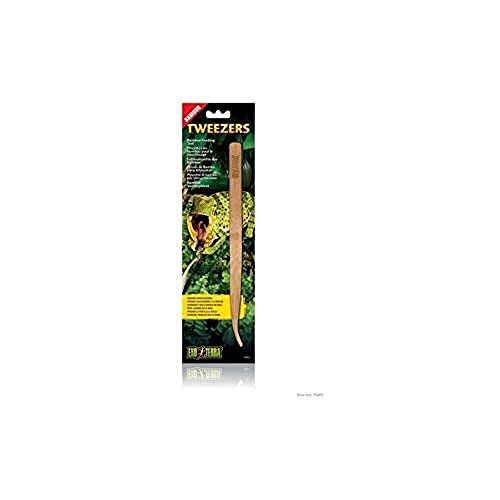 Exo Terra Bamboo Tweezers – 15" Reptile Feeding Tool, Ergonomic Long Pincers, Ideal for Feeding Live Insects to Reptiles & Amphibians