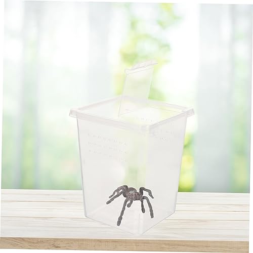 Clear Reptile Feeding Box Transparent Incubator for Snakes Tarantulas Geckos and Rearing Container with Ventilation for Safe Observation