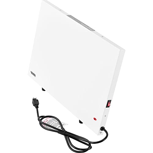 Global Industrial Under the Desk Radiant Panel Heater with Adjustable Thermostat, 170W, 120V, Compact Design, Floor Mount, 22-7/16"W x 14-14/16"H, White