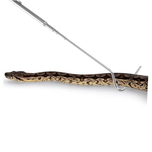 BESPORTBLE Retractable Snake Grabber Tool Durable Stainless Steel Reptile Catching Hook for Safe Handling of Snakes and Other Reptiles Collapsible Design for Easy Storage and Transport