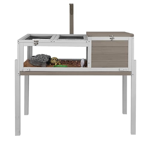 PetsCosset Wooden Tortoise Habitat Wooden
