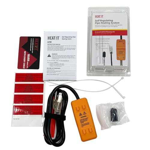 HEATIT HTM Accessory Connection Kit for Self-Regulating Heating Cable, 2.5 Feet Cold Lead, Compatible with Water Pipes - size: Connection kit