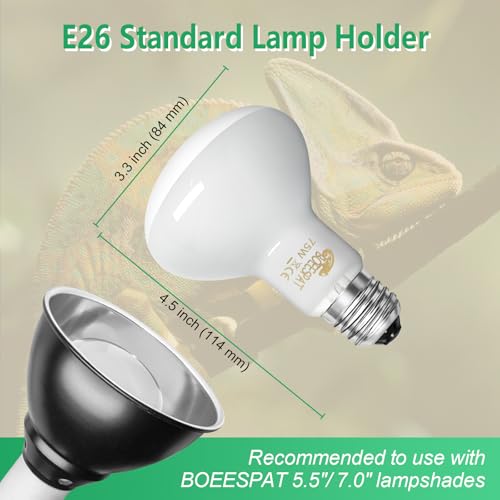 Pack of 2 Reptile Basking Light Bulbs - Incandescent 75W Simulated Sunlight UVA Heat Bulbs for Bearded Dragons, Geckos, Iguanas, Lizards, Amphibians & Small Pets - color: Uva Bulbs (2pcs), size: 75W