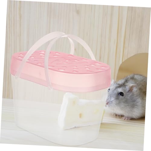 POPETPOP 2pcs Small Pet Plastic Carriers Portable Hamster Boxes Turtle Cases Handheld Reptile Travel Cages for Outdoor Use