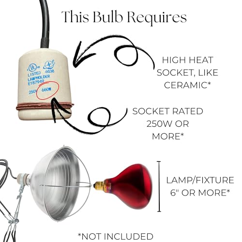RubyLux NIR-A Near Infrared Bulb Grade A - 250W Red 1 Count