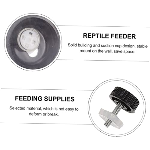 Reptile Feeder Set with Suction Cups Random Color Gecko Feeding Ledge and Water Bowl Stable Design for Chameleons and Lizards 2-Piece Terrarium Accessory