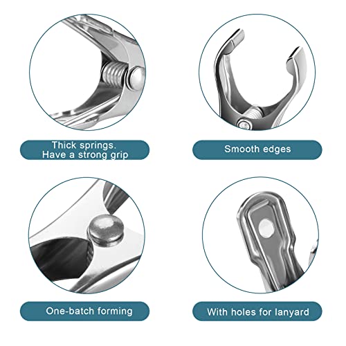 40 PCS Garden Clips, Heavy Duty Stainless Steel Greenhouse Clamps, Greenhouse Clips for Netting, Have a Strong Grip to Hold Down The Shade Cloth or Plant Cover on Garden Hoops or Greenhouse Hoops - style: 2inch-40pcs