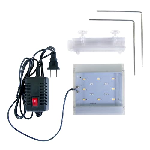 Penn-PLAX Cascade Plant Growth LED Clip-On Light for Rimless Aquariums – Great for Aquatic and Non-Aquatic Plants – 12-Bulb Multicolor
