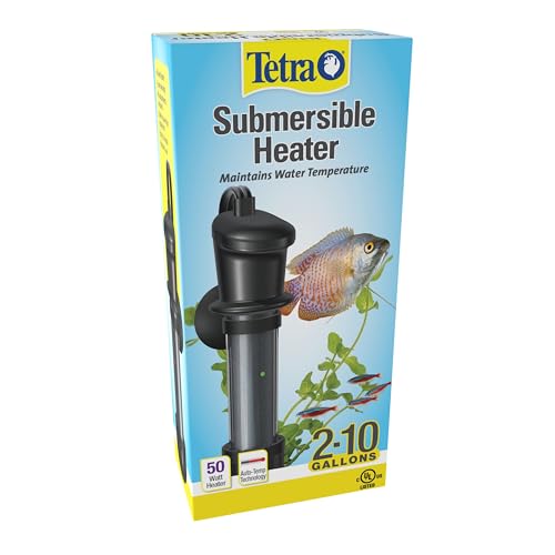 Tetra HT Submersible Aquarium Heater With Electronic Thermostat, 50-Watt, 2-10 Gallon - size: 2-10 Gallon