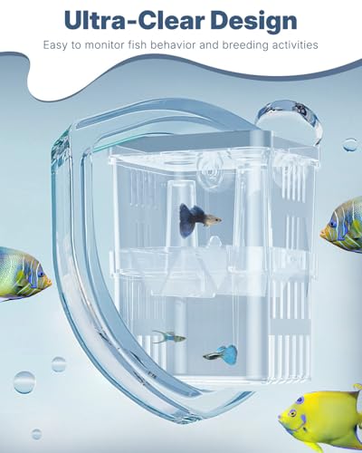 Pawfly Small Aquarium Fish Breeding Box for Fry Hatchery, Shrimp & Aggressive Fish Isolation - size: Small