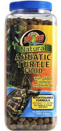 Zoo Med Natural Aquatic Turtle Food - Maintenance Formula (Pellets) 12 oz - Pack of 10