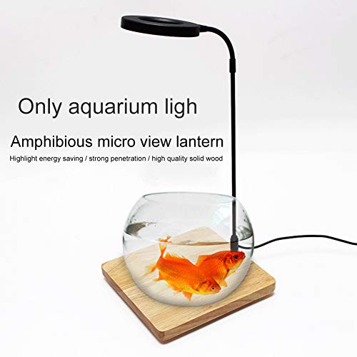LED Aquarium Light for Under 5 Gallon Fish Tank,360 Degree Full Spectrum LED Light with Bamboo Board 10W Nano Fish Tank Light USB Powered Bett a Fish Tank Light for Plant Growth - size: 10w l / 10.62x11.22inch