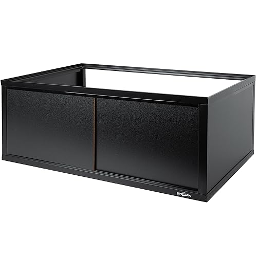 REPTI ZOO Deluxe Terrarium Stacker with Front Sliding Doors, Reptile Tank Stacker Suitable for Stacking 30" W and 12" D Terrariums, 30" W X 12" D X 10.5" H - size: 30" x 12" x 10.5" (Terrarium Stacker)