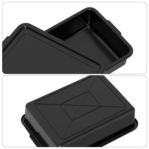 12 Pack Commercial Bus Tub, 13 Liter Plastic Bus Trays with Lids, Black