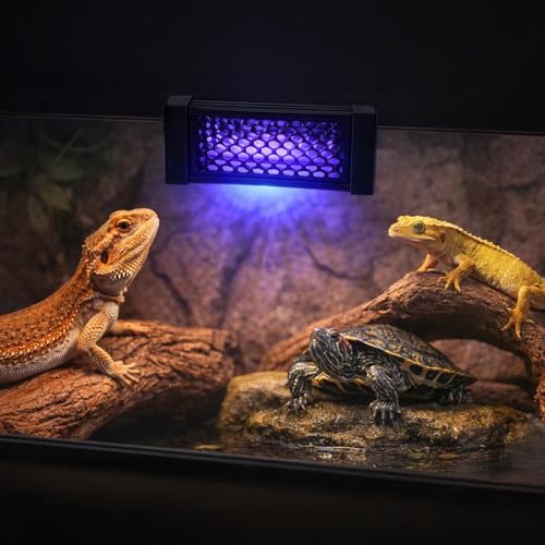 4W UVB 10.0 Reptile Light, Adjustable Dimmable LED Reptile UVB Lamp, 5-Level Brightness Switch, 4.8 in / 123 mm Bar, Natural Light Simulation for Tortoise, Lizard, Snake