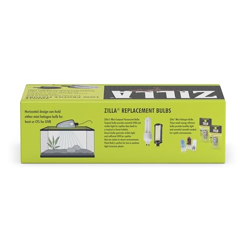 Zilla Low Profile Reptile Terrarium Fixtures Single,Black - size: 1 Count (Pack of 1)