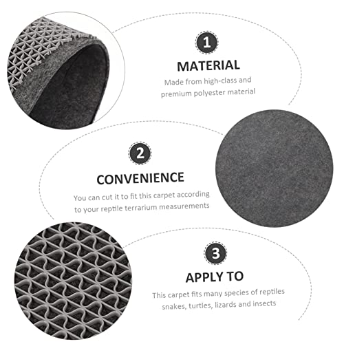 Abaodam 1Set Moisture Retaining Reptile Mat of Lizard Carpet Substrate for Terrarium for Snakes Turtles Lizards