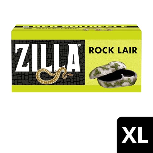 Zilla Rock Lair, Naturalistic Hide, Supports Shedding and Egg-Laying, Retains Humidity, Ideal for Snakes and Lizards, Extra Large
