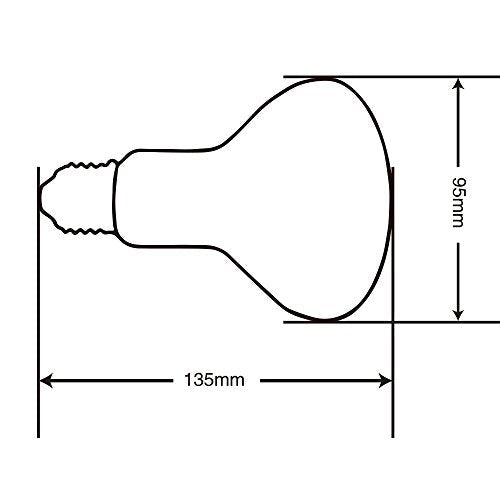 LUCKY HERP UVA UVB Mercury Vapor Bulb for Reptiles,R30,80 Watts,E26