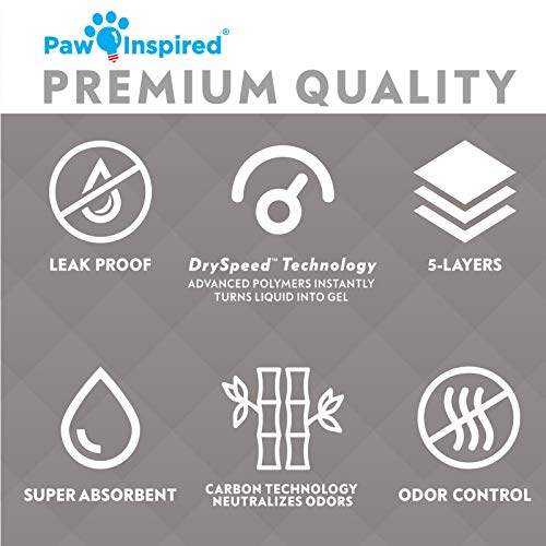 Paw Inspired Disposable Guinea Pig Cage Liners | Bamboo Charcoal Odor Controlling | Super Absorbent Liners Pee Pads for Ferrets, Rabbits, Hamsters, and Small Animals (28" x 17" (C&C 2 x 1), 24 Count) - size: 28x17" (C&C 2x1) - 24 ct