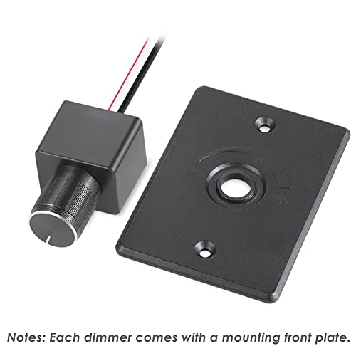 12V Light Dimmer, RV Boat Dimmer Switch High Side PWM Rotary Dimming Switch for Camper Van Travel Trailer Truck Lighting Fixtures, Strip Lights, Puck Lights, Awning Lights - color: 4A, 3 wire