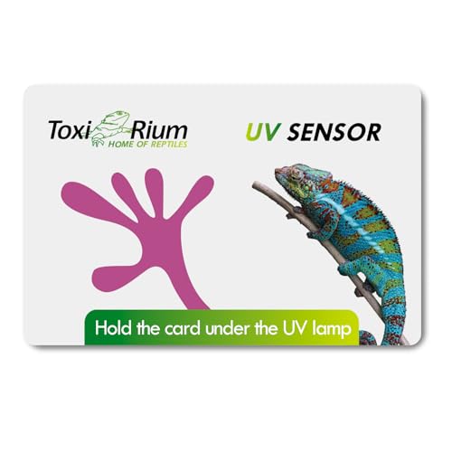 UV Sensor UVB Tester Reptile Lamp Reptile UVA UVB Fluorescent Lamp Tester Card, Over 500 Times Reusable (2 Packs)