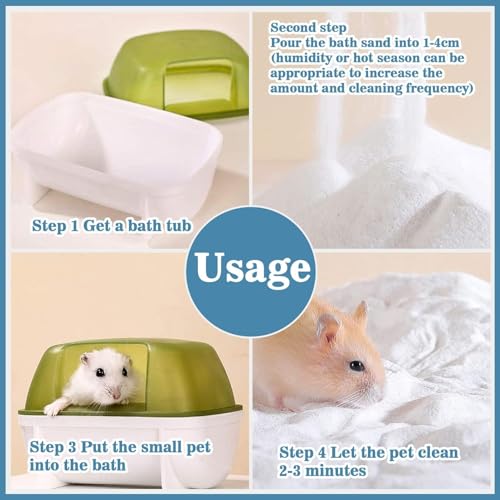 Hamster Sand Bath - Whit Fine Sand Hamster Bedding Reptile Silica Sand Gerbil Hideout for Hamster Chinchillas Gerbil Small Animals Small Pets (Flower Scent, 1.1 lb + S Hamster Bathtub + Scoop) - color: Flower Scent, size: 1.1 lb + S Hamster Bathtub + Scoo