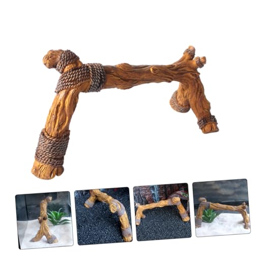 Mipcase Realistic Reptile Climbing Branch for Terrarium Decor Natural Driftwood Design for Snakes Lizards and Other Reptiles Enriches Habitat with Rain Forest Theme