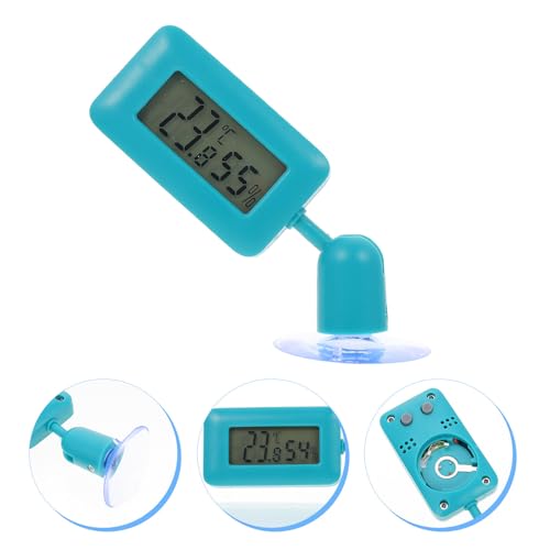 Levemolo Digital Reptile Thermometer and Hygrometer with 360° Rotary Suction Cup, Mini Electronic Temperature Measuring Device for Bearded Dragon Tank and Reptile Terrarium, Night Light