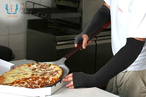 Cut Heat Bite Resistant Arm Sleeves –EN388 Certified Arm Protection Sleeve for Welding, Cooking, Cat & Dog Handling - color: Thumb Hole 18-inches