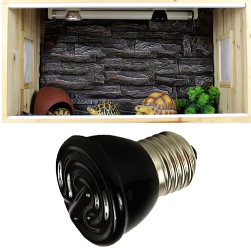 ZJchao 100W Ceramic Heating Lamp, Infrared Heat Bulb Non Luminous Pet Heating Light for Reptiles, with E26 E27 Screw Plug