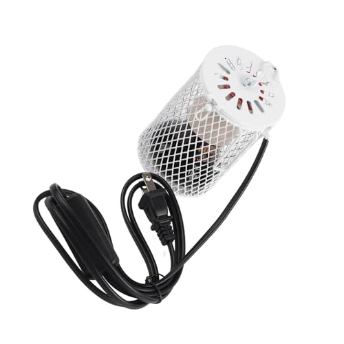 LOCADENCE100W Infrared Ceramic Emitter Heat Light Bulb, Hanging Hook Design Lamp Pet Reptile Brooder for Reptiles, Turtle, Snakes, Lizards, Frogs, Chicks (US Standard 110-120V 100W) - color: White