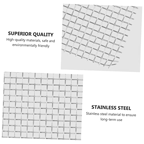 YARNOW 10pcs Stainless Steel Plant Fixed Net Wire Mesh Pad for Aquarium Water Grass for Moss Aquatic Planting Easy Installation