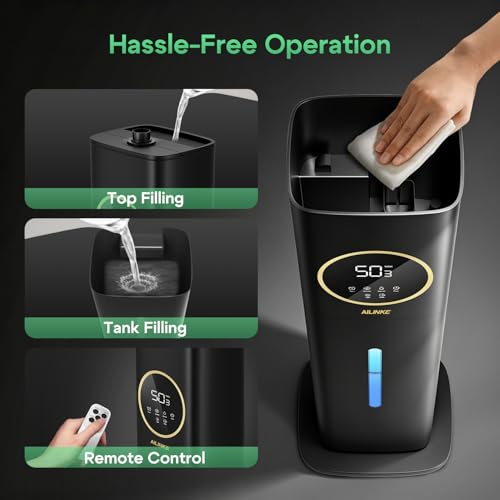 Humidifier for Plants Indoor, Reptile Fogger with Humidity Control - 2.1Gal/8L Cool Mist Humidifier with Humidity Probe/Expandable Hose, Terrarium, Greenhouse, Grow Tent, Houseplants, Reptiles