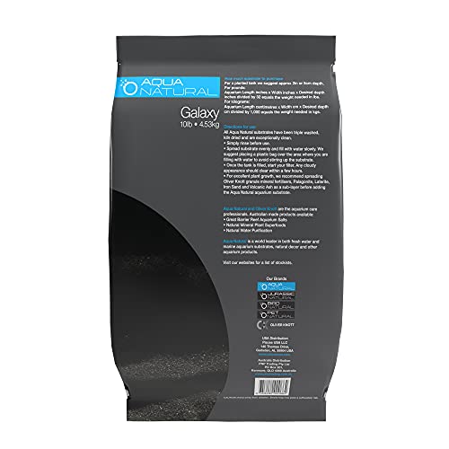 Aqua Natural Galaxy Sand 10lb Substrate for aquascaping,Aquariums,vivariums and terrariums,Black,(Pack of 4) - size: (Pack of 4)