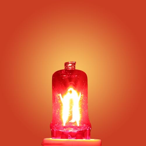 Reptile Heat Lamp G9 Bulb 50W 120V 2 Pin 3 Pack Base Light Bulb Replacement Dimmable Warm Red - color: Bulb 50w Red