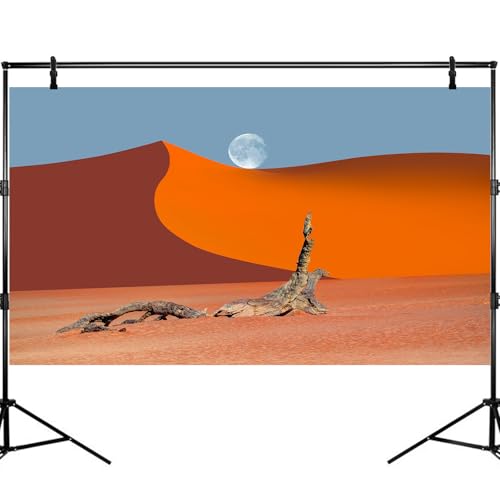 Desert Reptile Tank Background Majestic Desert View Terrarium Background Dead Trees Desert Sand Dune Full Moon Reptile Habitat Background Gobi Desert Aquarium Background Fish Tank Background 48x18in - size: 48(W)x18(H)inches/ 120(W)*45cm(H)