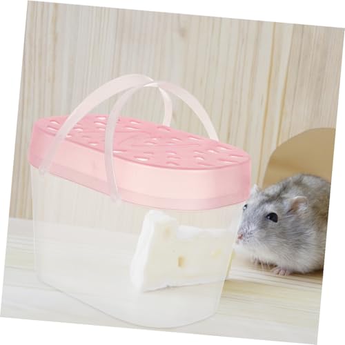 UPKOCH 2pcs Plastic Hamster Boxes and Turtle Containers Medium Size Portable Reptile Cages Handheld Small Animal Carriers for Outdoor Travel