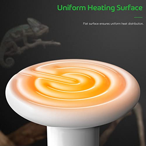 Simple Deluxe 150W Ceramic Heat Emitter Reptile Heat Lamp Bulb No Light Emitting Brooder Coop Heater for Amphibian Pet Terrarium Chameleon Lizards Snakes & Incubating Chicken
